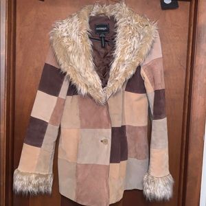 Patchwork Faux Fur Jacket